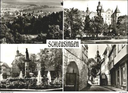 Schleusingen Bertholdsburg Markt Kirchgasse