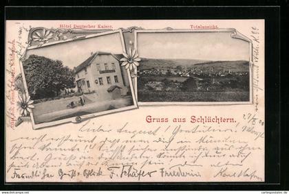 AK Schlüchtern, Hotel Deutscher Kaiser, Totalansicht