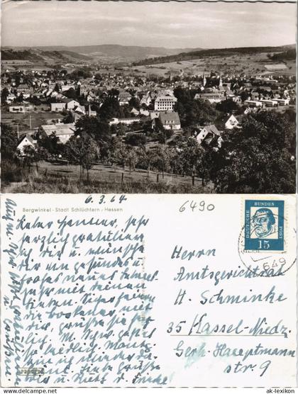 Ansichtskarte Schlüchtern (Bergwinkelstadt) Panorama-Ansicht 1964