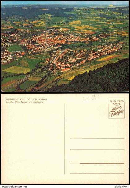 Schlüchtern (Bergwinkelstadt) Luftbild  Rhön, Spessart und Vogelsberg 1975