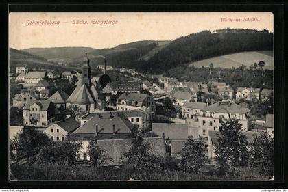 AK Schmiedeberg / Erzgeb., Stadtblick mit Pöbeltal