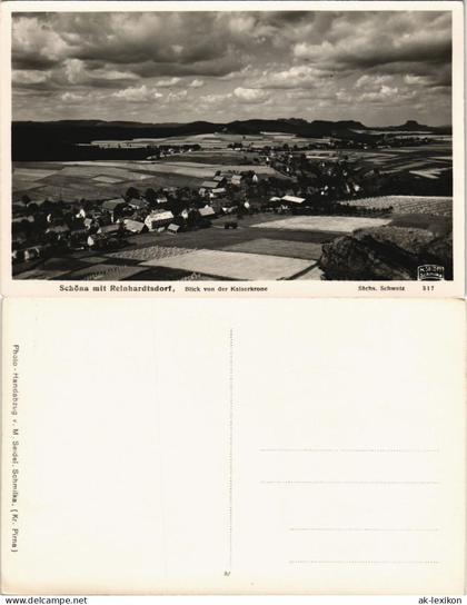 Ansichtskarte Reinhardtsdorf-Reinhardtsdorf-Schöna Stadt - Stimmungsbild 1932