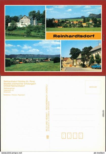 Reinhardtsdorf-Schöna Wolfsberghotel, Teilansicht, Ortsmotiv 1987