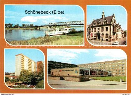 Schoenebeck Elbe Thaelmann Bruecke Rathaus Neubauten Kaufhalle Sued
