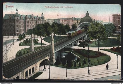 AK Berlin-Schöneberg, Nollendorfplatz mit Hochbahn