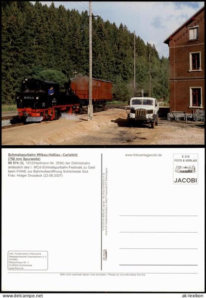 Ansichtskarte Schönheide Döllnitzbahn Bahnhof Schmalspurbahn 2007