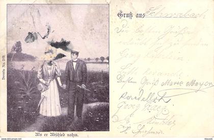 Gruß aus Schwabach Anlasskarte 1899