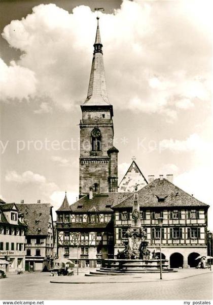 Schwabach Rathaus Schoener Brunnen