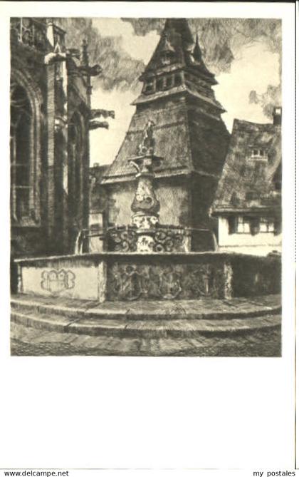 Schwaebisch Gmuend Schwaebisch - Gmuend Brunnen ungelaufen ca. 1920