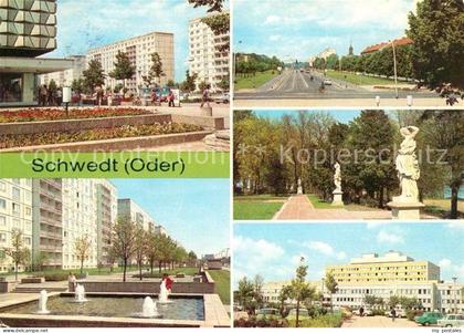 Schwedt Oder Platz der Befreiung Leninallee Park Kulturhaus Kreiskrankenhaus