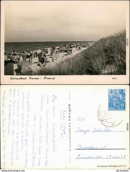 Ansichtskarte Prerow Strand 1956