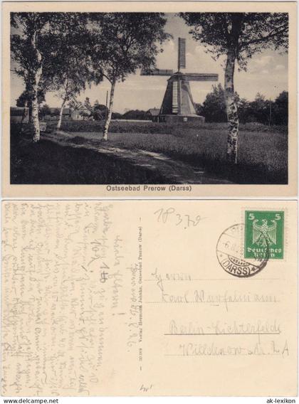 Ansichtskarte Prerow Windmühle 1926