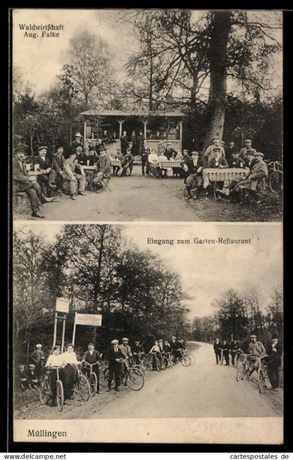 AK Sehnde, Waldgasthof von Aug. Falke und Eingang zum Garten-Restaurant