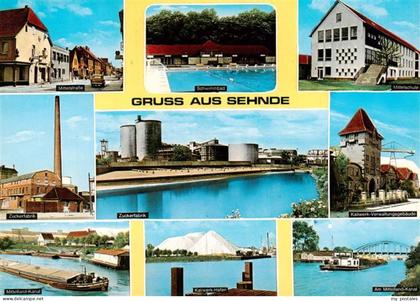 Sehnde Mittelstrasse Freibad Schule Zuckerfabrik Kaliwerk Mittellandkanal Hafen