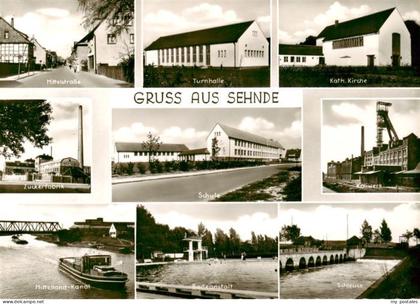 Sehnde Mittelstrasse Turnhalle Kirche Zuckerfabrik Schule Kaliwerk Mittelland-Ka