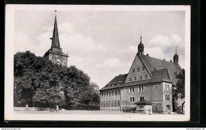 AK Sömmerda in Thür., Partie an der Kirche