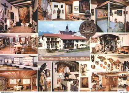 Sonthofen Oberallgaeu Heimathaus Stadt Sonthofen Alpsennerei Bibliothek Stube