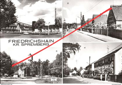 AK Friedrichshain Gaststätte Siedlung Bahnhof Bahnhofstraße a Wolfshain Tschernitz Reuthen Döbern Schleife Spremberg DDR