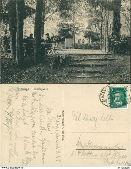 Ansichtskarte Springe Restaurant - Deisterpforte 1928