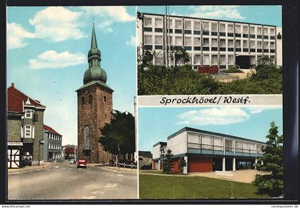 AK Sprockhövel /Westf., Gebäudeansicht, Turm, Ortspartie