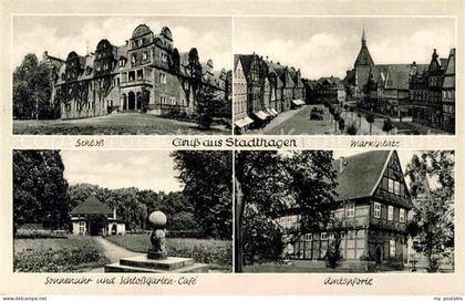 Stadthagen Schloss Sonnenuhr Schlossgarten Amtspforte Marktplatz