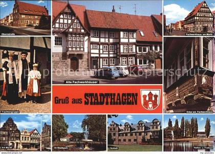 Stadthagen Trachtengruppe Erker Fachwerkhaus Schloss Markt