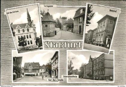 Stassfurt Stassfurt Turmgasse Bahnhof Karl-Marx-Strasse Feierabendheim x 1965
