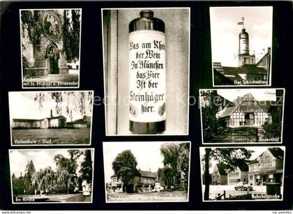 Steinhagen Westfalen Der Schlichtekrug Kirchenportal mit St.Michael u.Ehrentafel