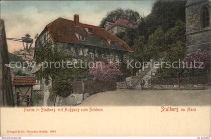 Stolberg Harz Partie Stolberg mit Aufgang zum Schloss