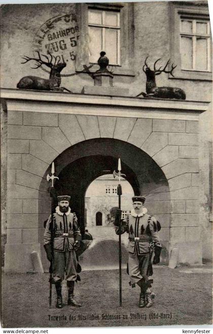 Stolberg/Harz . Torwarte des fürstlichen Schlosses zu Stolberg
