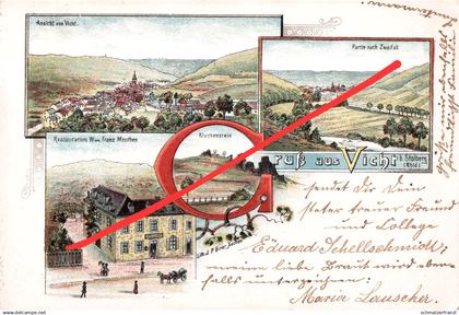 Litho AK Vicht Gasthof Breinig Zweifall Mausbach Gressenich Rott Stolberg Eschweiler Würselen Aachen Düren Kreuzau Köln
