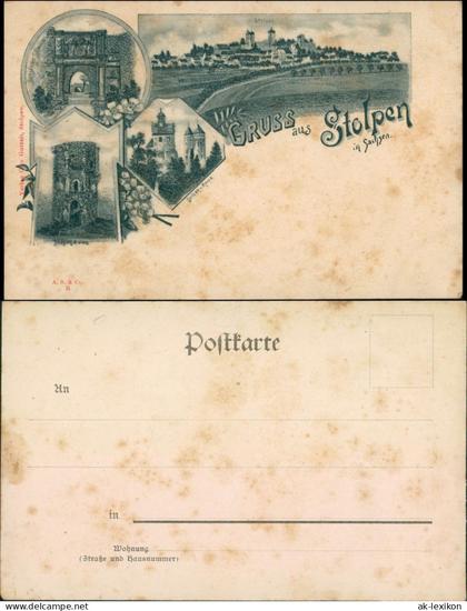 Litho 
Ansichtskarte Stolpen Burg Stolpen 1900