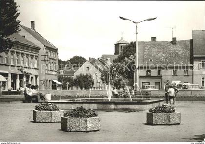 Storkow Mark Markt Springbrunnen