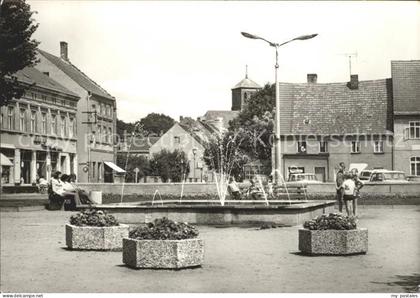 Storkow Mark Markt Springbrunnen