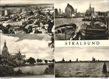 Stralsund Mecklenburg Vorpommern Stralsund Marienkirche Hafen