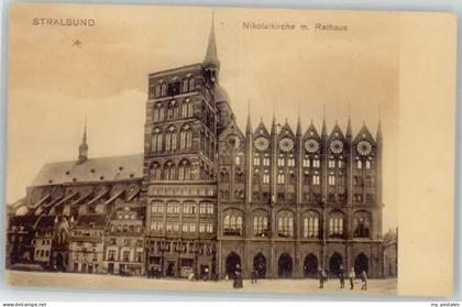 Stralsund Mecklenburg Vorpommern Stralsund Rathaus Nicolaikirche