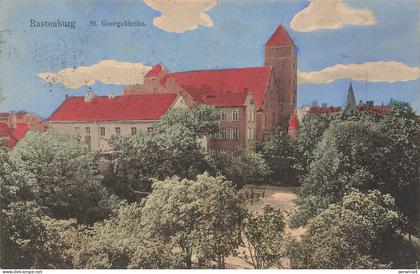 AK Rastenburg St. Georgskirche Ostpreussen 1912 gelaufen Postkarte