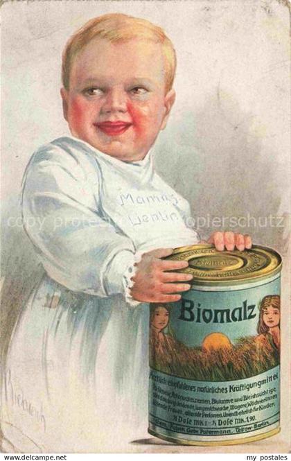 Teltow Potsdam-Mittelmark Brandenburg Kind mit Biomalz Werbung Kuenstlerkarte Fe