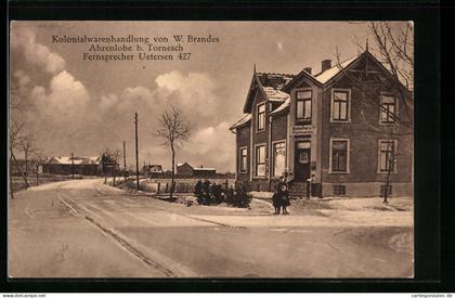 AK Ahrenlohe b. Tornesch, Kolonialwarenhandlung von W. Brandes