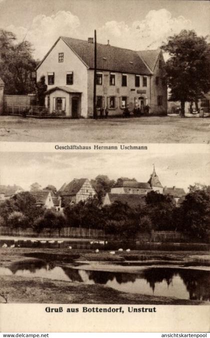CPA Bottendorf Roßleben im Kyffhäuserkreis, Geschäftshaus Hermann Uschmann
