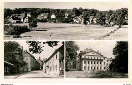 Ebersdorf Thueringen Panorama Strassenpartie Handabzug