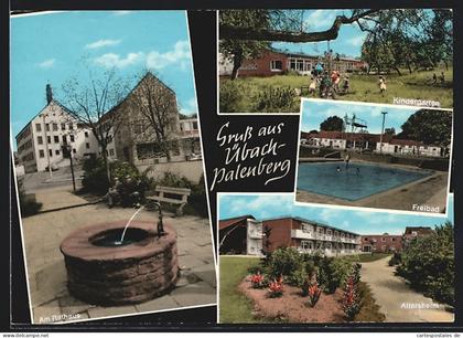 AK Übach-Palenberg, Am Rathaus, Freibad, Altersheim