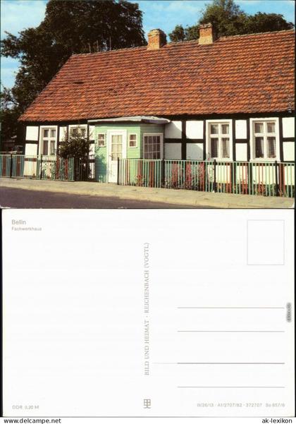 Ansichtskarte Bellin-Ueckermünde Fachwerkhaus 1982