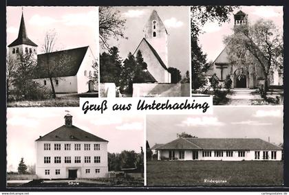 AK Unterhaching, Schule, Kindergarten, St. Alto und Dorfkirche