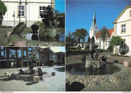 Versmold Guetersloh NRW Bronzestatuen Brunnen Kirche