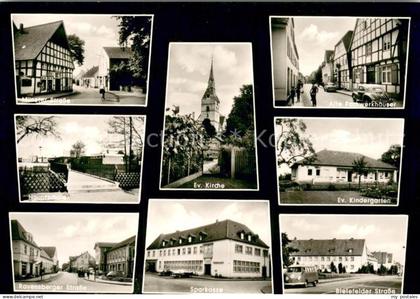 Versmold Muenster Strasse Ev.Kirche Alte Fachwerkhaeuser Sparkasse