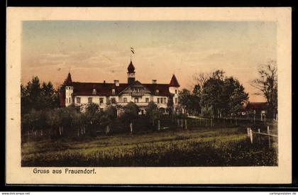 AK Frauendorf / Vilshofen, Ortspartie mit Hotel