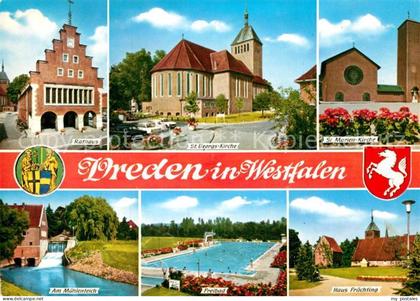 Vreden Rathaus Freibad Haus Fruechting St. Georgs-Kirche St. Marien-Kirche