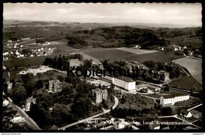 ÄLTERE POSTKARTE WALDBRÖL KREISKRANKENHAUS LUFTBILD OBERBERGISCHES LAND Hospital Fliegeraufnahme Ansichtskarte AK