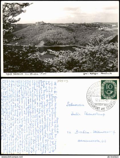 Ansichtskarte Waldeck (am Edersee) Schloss Waldeck vom Turm 1951